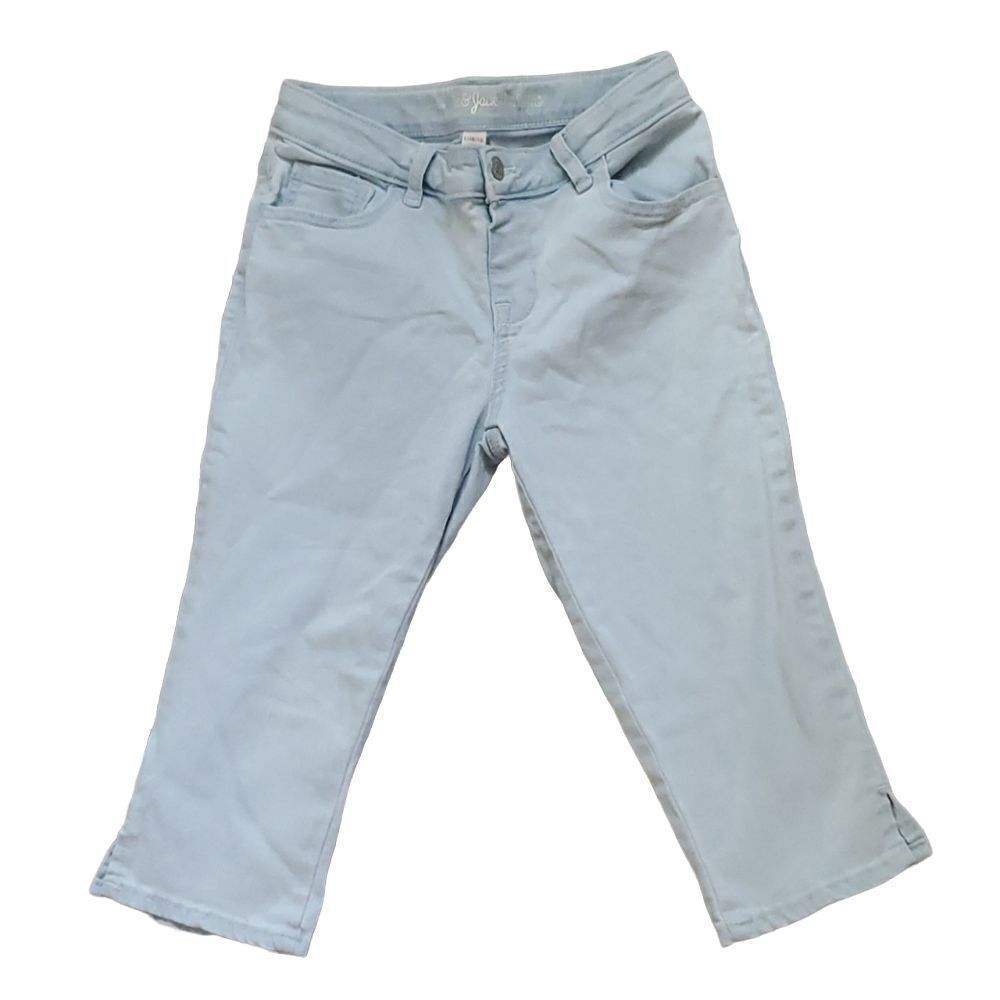 Cat & Jack Girls Size 10/12 Light Blue Super Stretch Capri Jeans
